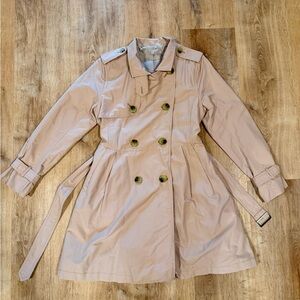 Women’s Gap Dusty Rose Trench Coat – Size Medium – Belted, Double Breasted